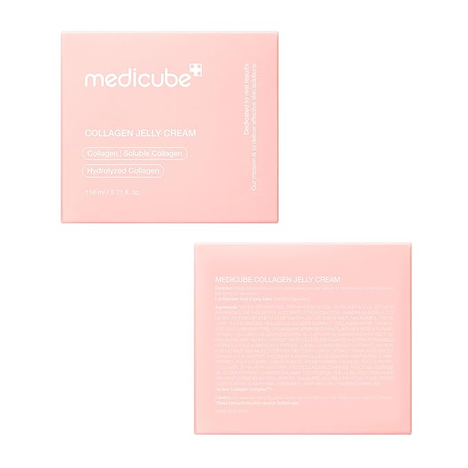 medicube Jelly Cream with Collagen, Niacinamide | Freeze-Dried Hydrolyzed Collagen for Skin Barrier Hydration & 24H Glow | Plumper, Firmer looking skin | 3.71 fl.oz