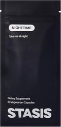 STASIS Nighttime Supplement for Men & Women with Magnesium, Melatonin, Zinc & Botanical Extracts, Evening Routine Support Capsules for Bedtime Use, Vegan, Non GMO, 25 Servings, 1 Month Supply