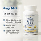 Nordic Naturals ProEFA 3-6-9, Lemon Flavor - 180 Soft Gels - 565 mg Omega-3 - EPA & DHA with Added GLA - Healthy Skin, Cognition, & Positive Mood - Non-GMO - 90 Servings