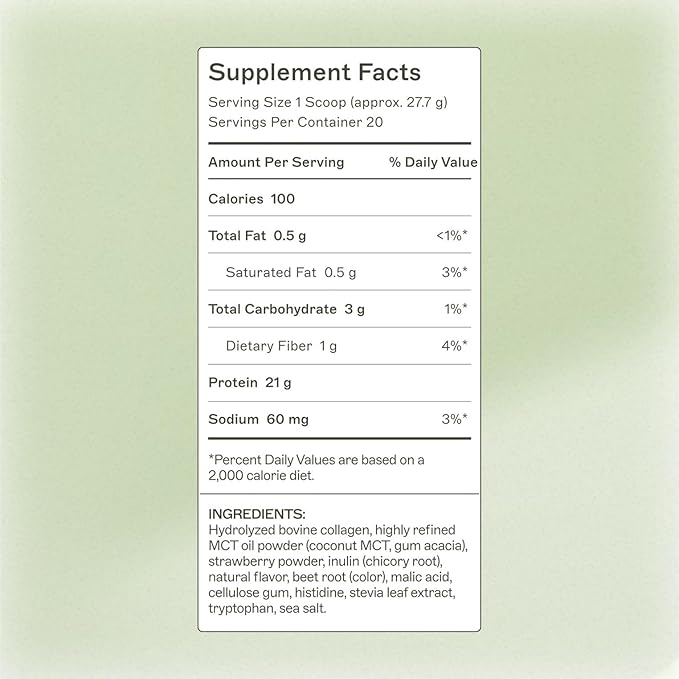 Amy Myers MD Paleo Protein Powder - Strawberries & Cream, 20 Servings - Collagen-Based Gut Function Support - Gluten-Free & Non-Dairy Protein Supplement