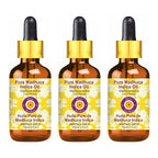 Deve Herbes Pure Madhuca Indica Oil (Madhuca Indica) with Glass Dropper Cold Pressed (Pack of Three)100ml X 3 (10 oz)