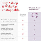 Womaness Let Me Sleep – Sleep Aid for Adults - Melatonin & Magnesium Supplement - Nighttime Rest Support with Magnesium for Better Relaxation and Night Sleep Support, Evening Wellness - 30 Capsules