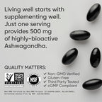 Sports Research® Ashwagandha Softgels with Coconut MCT Oil - Natural Adaptogen Made with Shoden® Ashwa for Relaxation, Calm & Sleep Support - Gluten Free & Vegan Friendly - 60 Count