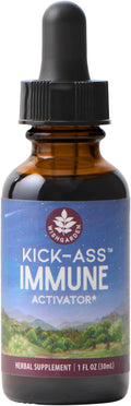 WishGarden Herbs Kick-Ass Immune Liquid Herbal Immune Support Supplement – Echinacea & Goldenseal with Elderflower (Sambucus Nigra) – Herbal Immunity Boost & Lymphatic Support Drops – Vegan – 1 oz