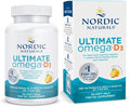 Nordic Naturals Ultimate Omega-D3, Lemon Flavor - 60 Soft Gels - 1280 mg Omega-3 + 1000 IU Vitamin D3 - EPA & DHA - Promotes Brain, Heart, & Immune Health - 30 Servings