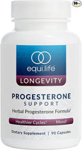 Equilife Herbal Progesterone Support for Women with Black Cohosh & Passion Flower -Ease Menopausal Symptoms, Promote Healthier Cycles, Boost Mood, Vegan, Non-GMO, Gluten, Dairy & Soy Free, 90 Capsules