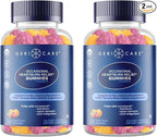 GeriCare Antacid with Vitamin D Gummies, Compare to TUMS Gummy Bites, Fruit Flavor, 50 Count, Non-GMO, Gluten-Free, Vegan, Naturally Sourced for Heartburn, Upset Stomach & Acid Indigestion (2 Pack)