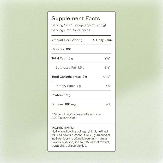 Amy Myers MD Paleo Protein Powder - with Collagen Peptides for Gut Health - Supports Hair, Skin & Nails - Non-GMO, Gluten-Free, Non-Dairy & More - Vanilla Bean - 19.54 oz (20 Servings)