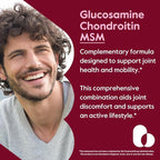 BESTVITE Glucosamine Chondroitin MSM 500/400/100 per Capsule (240 Capsules) with Patented OptiMSM - Maximum Strength Formula for Joint Support - No Stearates - Gluten Free - Non GMO