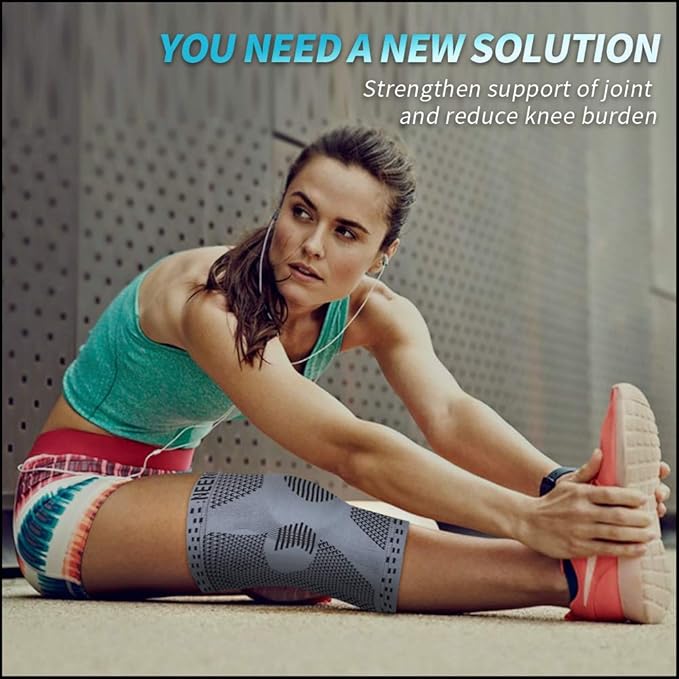 NEENCA Professional Knee Brace for Women/Men, Knee Support with Patella Pad & Side Stabilizers, Compression Knee Sleeve for Knee Joint Pain, Meniscus Tear, ACL, PCL, Runner, Workout - FSA/HSA Approved