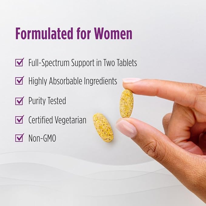 Nordic Naturals Women’s Multivitamin Extra Strength - Skin, Hair, Energy, & Bone Support - Immunity Supplement - 20 Essential Nutrients - 60 Tablets - 30 Servings