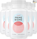 PrimeBiome Probiotic Gummies – Plant-Based Blend with Inulin, Lion’s Mane, Ginger & More– Non-GMO, No Stimulants, GMP Certified – 30 Gummies, 6 Month Supply