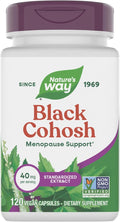 Nature's Way Black Cohosh Premium Extract, Helps Reduce Night Sweats and Promotes Restful Sleep for Women During Menopause*, 40 mg per Serving, 120 Vegan Capsules (Packaging May Vary)
