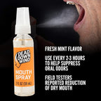 Dead Down Wind Mouth Spray, 2 Fl Oz Bottle, Fresh Mint, Hunting Accessories, for Hunting, Odors, Safe and Gentle Spray to Control Dry Mouth and Coughing Clear 1240BC