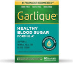 Garlique Garlic Extract Supplement, Healthy Blood Sugar Formula, Blood Sugar Support, 6000 mcg allicin, Odorless & Vegan, 60 Caplets