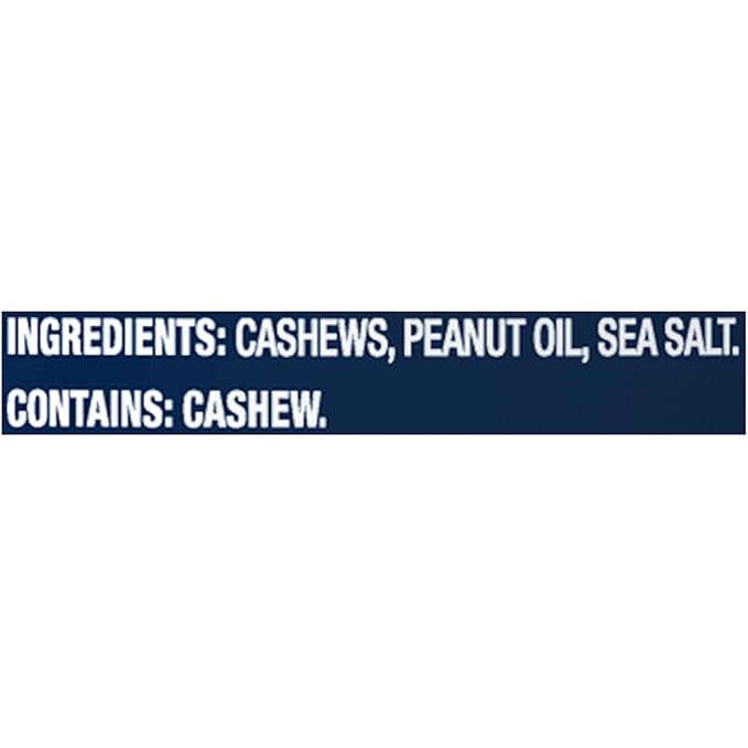 PLANTERS Lightly Salted Cashews, Cashew Halves & Pieces, Plant-Based Protein, 8 Oz Canister, Great Party Snack (Pack of 2)