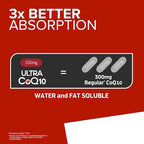 Qunol Ultra CoQ10 100mg, 3x Better Absorption, Patented Water and Fat Soluble Natural Supplement Form of Coenzyme Q10, Antioxidant for Heart Health, 120 Count Softgels