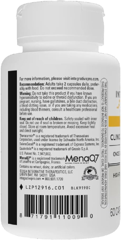 Integrative Therapeutics Clinical Nutrients HP - Daily Multivitamin for Vital Nutrients - Antioxidant Support for Men & Women* - No Added Iron - Dairy-Free - 60 Count (30 Servings)
