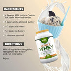 MFL Muscle Whey Protein l 28g of Protein l 8g BCAAs l Keto Friendly l Low Carbs l 2 lbs (Cookies and Cream)