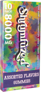 Shrumfuzed Shrumfuzed - Proprietary Nootropic Gummy 8000mg - Lion's Mane, Reishi, Chaga, and Cordycep Nootropic Mushroom Blend (10, Assorted)