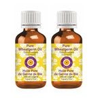 Deve Herbes Pure Wheatgerm Oil (Triticum vulgare) Cold Pressed (Pack of Two) 100ml X 2 (6.76 oz)