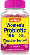 WellYeah Probiotics for Women Gummies - 10 Billion CFU - for Digestive Support, Gut Health, and Feminine Health Support - Natural Sourced Flavors - Vegan, Delayed Release Womens Probiotic - 60 Gummies