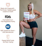 Bear Balanced Creatine Gummies for Men & Women - Creapure® Creatine Monohydrate, L-Theanine, L-Tyrosine & B12 for Muscle Growth, Strength, Focus, Energy & Health - Low Calorie, Sugar-Free, & Vegan