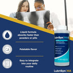 Lubrisyn Hyaluronic Acid Oral Joint Supplement with MSM – Liquid HA Formula for Humans – Promotes Joint Support, Mobility, Flexibility, Hydration & Healthy Function for Men & Women – 3 x 11.5oz