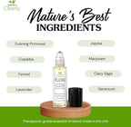 Flow Essential Oil Roll On for Women | Natural Aromatherapy Rollerball for PMS Support, Balance, Mood, and Comfort with Evening Primrose, Clary Sage, Copaiba, Fennel