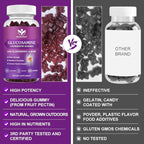WOGORGT Glucosamine Chondroitin Gummies for Women & Men - 1500mg Glucosamine Chondroitin with MSM & Elderberry - Flexibility & Immune Support - 60 Gummies (2 Pack)
