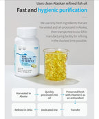 Alaska E-OMEGA3 550mg (180 Capsules) - High Purity EPA & DHA, Vitamin E Supplement, Sustainable Wild-Caught Fish Oil, Small Easy-to-Swallow Softgels, 3-Month Supply
