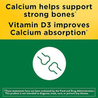 Nature Made Calcium 600 mg with Vitamin D3, Dietary Supplement for Bone Support, 220 Tablets - Pack of 2