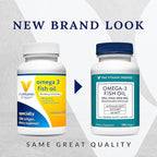 The Vitamin Shoppe Omega 3 Fish Oil 1000MG EPA DHA - Heart Health, Brain Function & Joint Support, Molecularly Distilled (120 Softgels)