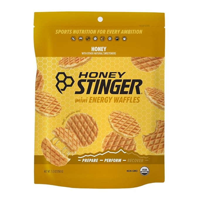 Honey Stinger Organic Mini Honey Waffles, Energy Stroopwafel for Exercise, Endurance and Performance, Sports Nutrition for Home & Gym, Pre and Post Workout, 1 Bag, 5.3 Ounces