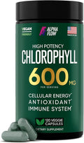 Chlorophyll Capsules 600 mg - Natural Chlorophyll Pills for Women & Men - Highly BioAvailable Chlorophyll Supplement for Energy, Immunity, Skin + Internal Deodorant