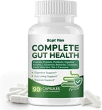 Gut Health Supplement with Prebiotics, Postbiotics & Probiotics for Digestive Health for Women & Men, 80 Billion CFU Probiotics for Gut and Digestion, Immune Support, 90 Capsules