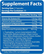 Rest Assured, Nighttime Sleep Support Supplement with Melatonin, Magnesium, Chamomile, Passion Flower, St John's Wort, Ashwaganda, L-Theanine, L-Taurine, Eco-Friendly Packaging, 30 day supply