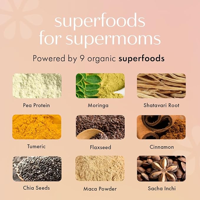 Boobie Body Superfood Protein Pregnancy and Postpartum Meal Replacement Shake, Vanilla Chai Flavor | 19g Protein | Safe for Lactation & Motherhood | Organic, Vegan, Zero Sugar, 1 Tub (20 Servings)