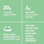 Sprout Living Organic Pea Protein Powder, Unflavored, 20 Grams of Plant Based Organic Protein Powder Without Artificial Sweeteners, Non Dairy, Non-GMO, Vegan, Gluten Free (1 Pound, 19 Servings)