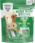 Mission Meats Kids Beef Sticks, 100% Grass Fed, Healthy Snacks for Kids, Zero Sugar, 9g Protein per Serving, Gluten & Nut Free, Individually Wrapped, Mini 0.5oz (72ct Bag)