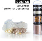 BlenderBottle GoStak Twist n' Lock Storage Jars, 150cc 2-Pak, Black