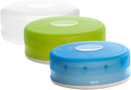 humangear GoTubb – Storage Containers for Snacks, Small Essentials and Travel Gear, Made from Food-Safe Materials, Clear/Green/Blue, Medium (3-pack)