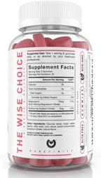 Magnesium Citrate Gummies 600 mg for Adults – High Absorption Supplement for Cramps, Muscle Recovery, Sleep, Bone, and Energy Support – Non-GMO, Allergen Free – 60 Vegan Gummies