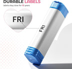 Odaro Weekly Pill Organizer 2 Times a Day, Large Pill Box 7 Day, Daily Twice Am Pm Medicine Organizer, Travel Contaniner for Medicine, Vitamin and Supplement, Black