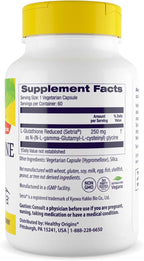 Healthy Origins L-Glutathione 250 mg (Setria, Non-GMO, Gluten Free, Antioxidant, Immune Support, Skin Support), 60 Veggie Caps