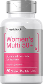 Horbäach Women's Multivitamin 50 Plus | 60 Coated Caplets | Advanced Vitamin Formula | Non-GMO & Gluten Free Supplement