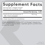 Sports Research Vitamin K2 as MK-7 100mcg with Coconut MCT Oil - 120 Veggie Softgels (4 Month Supply) Vegan Certified, Non-GMO Verified, Gluten & Soy Free