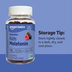 Amazon Basics Kids Melatonin 1 mg Dietary Supplement Gummies 90 Count