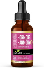 Herbal Goodness Hormone Harmony 1oz – Organic Hormone Balance Supplement for Women, Enriched with Probiotics, Menopause Relief, Fertility Support, PMS & Lactation Aid