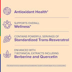 Stop Aging Now - Resveratrol Complex Supplement - with Berberine - 30 Vegetarian Capsules